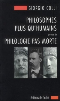 Copertina libro Philosophes plus qu’humains