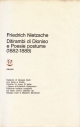 Copertina libro: Ditirambi di Dioniso e poesie postume (1882-1888)
